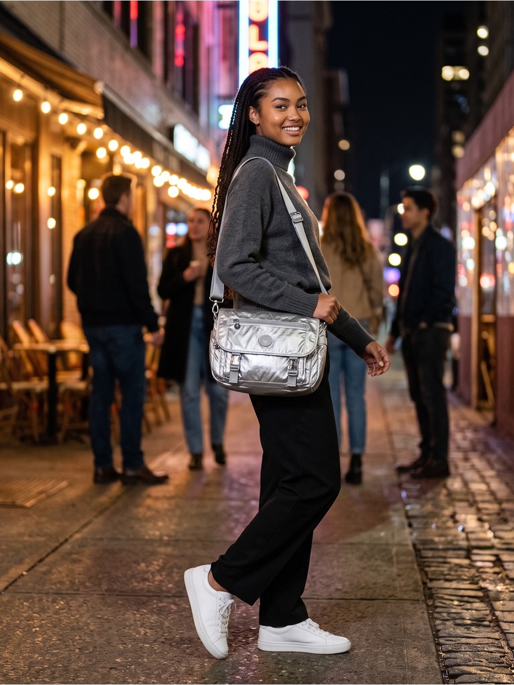 Tory Burch Small Virginia Metallic Small Messenger Crossbody-GUC